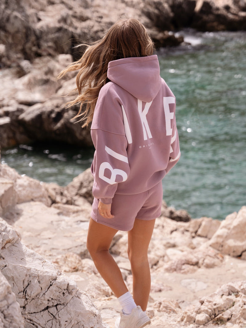 Blakely Isabel Womens Oversized Hoodie Pink Beach Shot