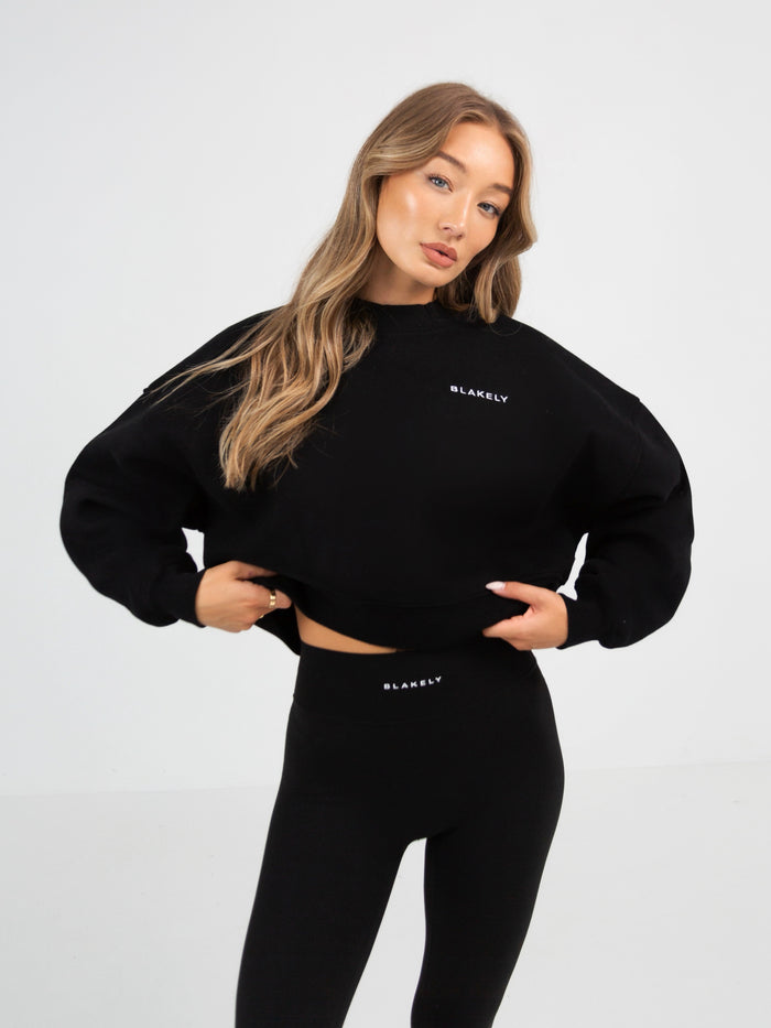 Soho Cropped Jumper - Black