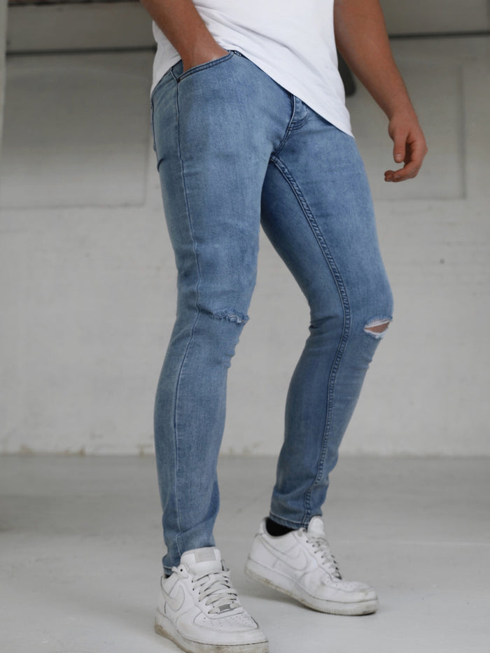 Vol. 7 Skinny Ripped Jeans - Blue