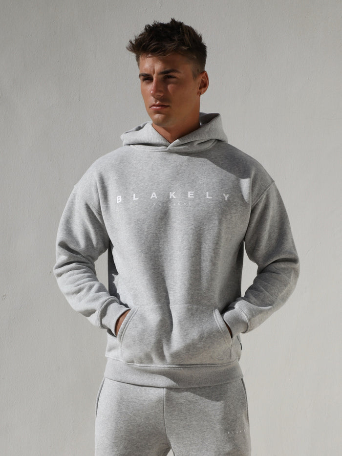 Evolved Relaxed Hoodie - Marl Grey