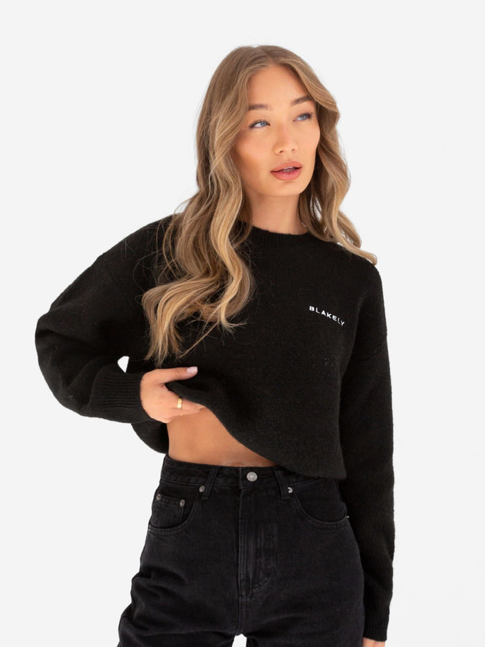 Elara Knitted Jumper - Black